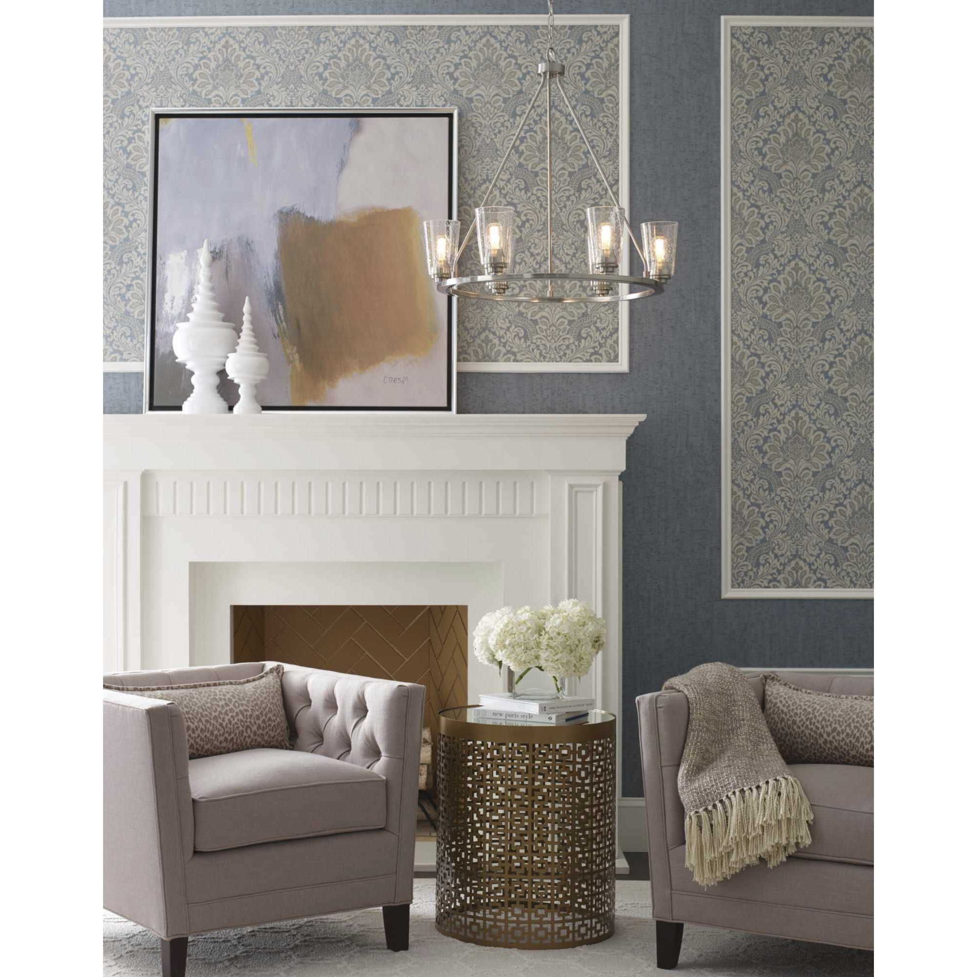 Debut 6 Light 28 inch Brushed Nickel Chandelier Ceiling Light, Design Series